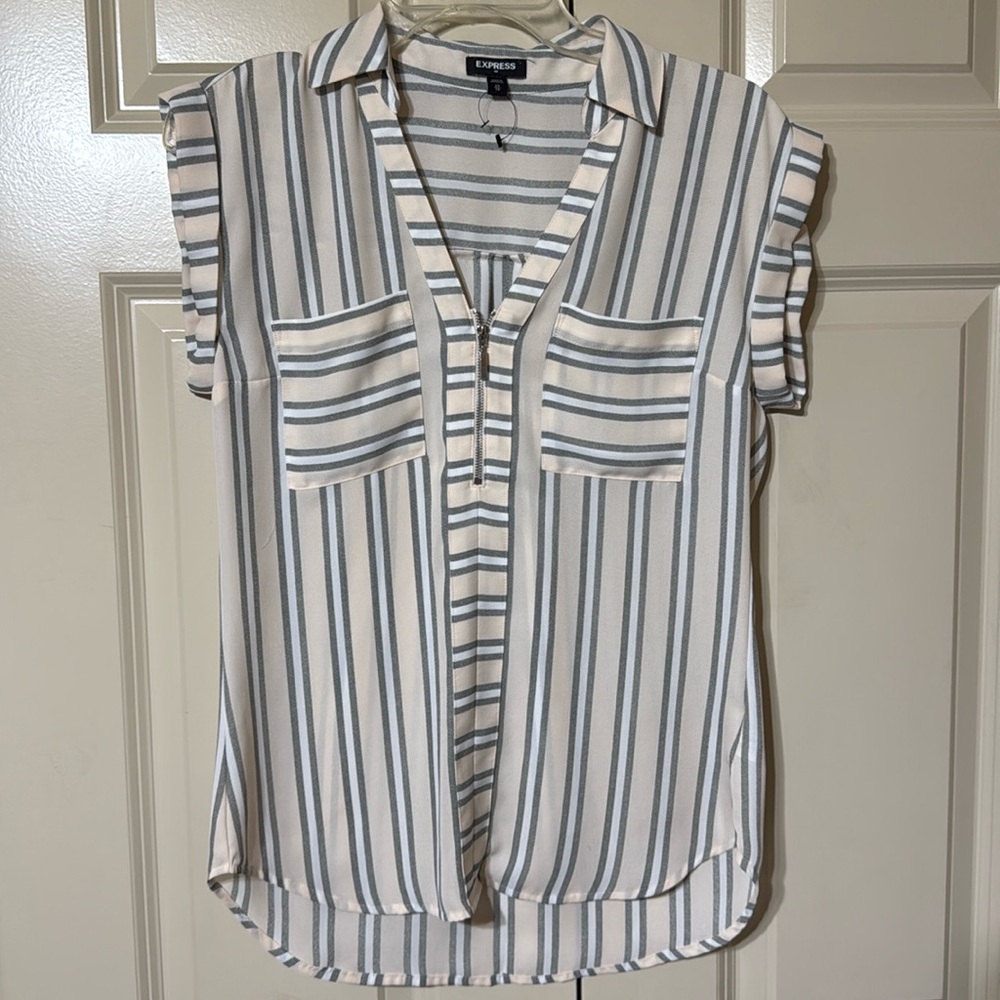 Express xs striped zipper top - Picture 2 of 8